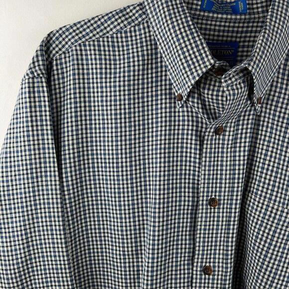 Vintage Pendleton  Cotton Wool Plaid Shirt Men's Large - Picture 6 of 6